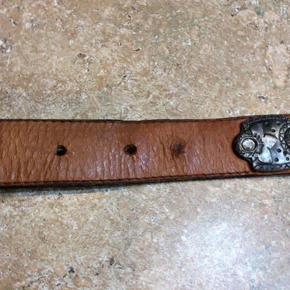 LEATHER BELT WITH RHINESTONES - Picture 4 of 6